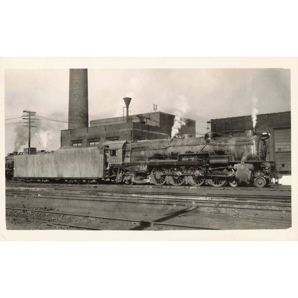 Pennsylvania Railroad PRR Steam Locomotive 6814 Vintage Photo R.J. Foster